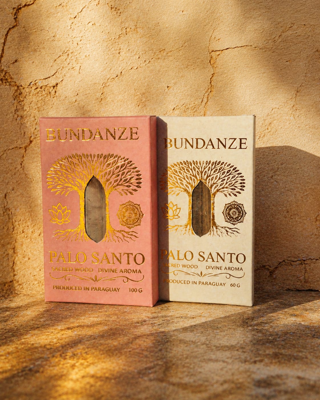 Bundanze Palo Santo Ritual Duo — Pink & White Set  (160 G)