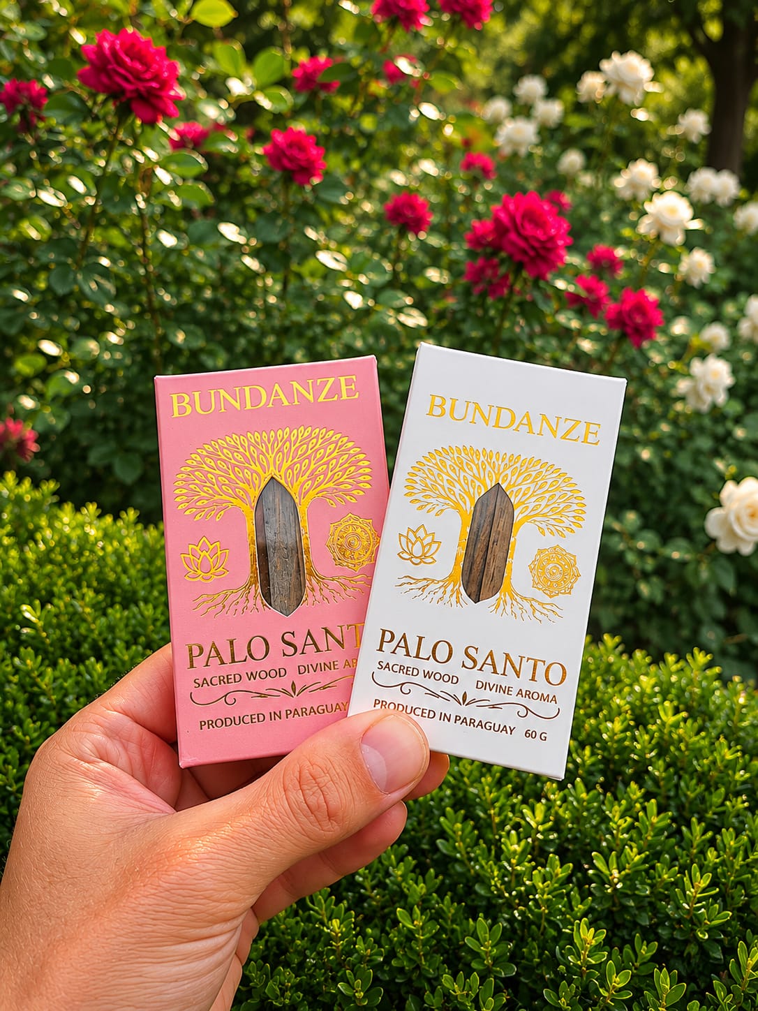 Bundanze Palo Santo Ritual Duo — Pink & White Set  (160 G)
